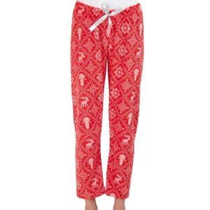 NWT NYC UNDERGROUND HOLIDAY PLUSH LOUNGE PANTS – Red Winter – M